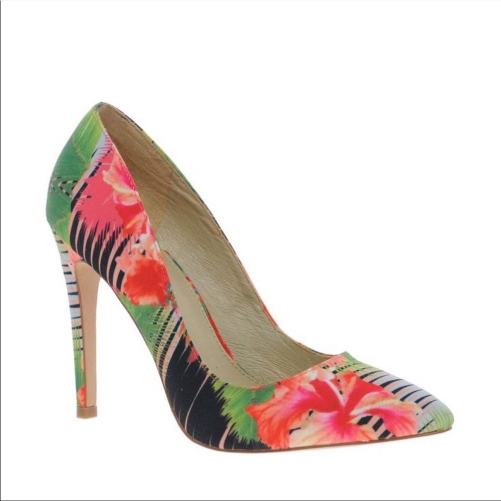 Aldo’s court floral print heels
